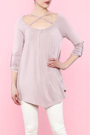  Mauve Crisscross Top