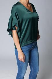  Luster Flutter Sleeve Blouse