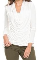  Plunged Cowelneck Top