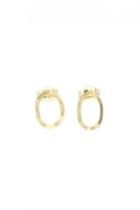  Gold-oval Bauble Earrings