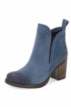  Blue Leather Bootie