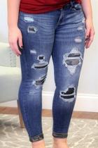  Camo Patch Skinny Jeans