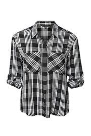  Plaid Button Shirt Top