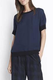  Contrast Rib Trimmed Tee