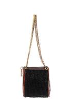  Black Beaded Drop Clutch