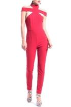 Red Sexy Jumpsuit