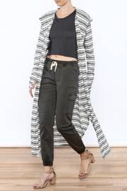  Stripe Hooded Duster