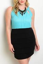  Mint Plus Black Dress