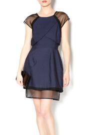 Navy And Sheer Dress