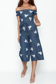  Embroidered Denim Jumpsuit