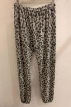  Heather Grey Brushed Leopard Sweatpants