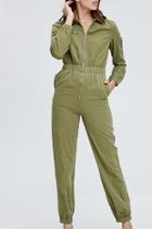  Olive Overall Jumpsuit