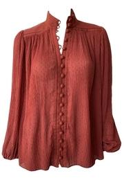  Espionage Plisse Blouse