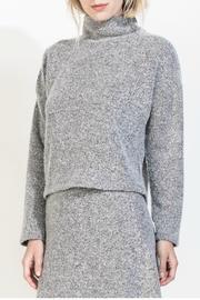 Mock Neck Cropped Sweater