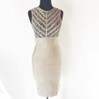  Beige Fitted Dress