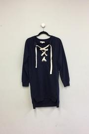  Drawstring Sweatshirt Dress
