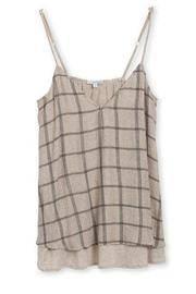  Plaid V Neck Cami