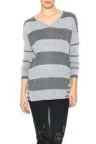  Gray Striped Sweater