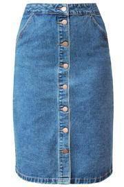  Button Denim Skirt