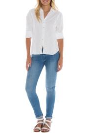  Eyelet Button Down Shirt