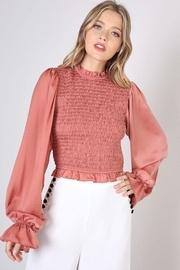  Smocked Shirred Blouse