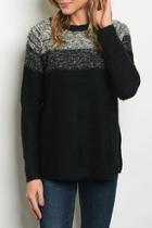  Black Ombre Sweater