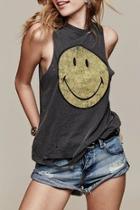  Destroyed Smiley Tank Top