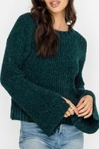  Hunter-green Chenille Sweater