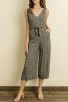  Glen Plaid Jumpsuit