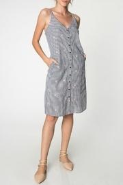  Embroidered Gingham Dress