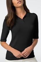  Pointelle Sleeve Polo