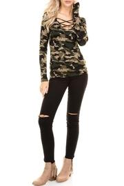  Crisscross Camouflage Top