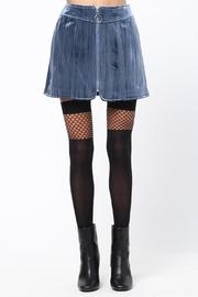  Navy Velvet Mini Skirt