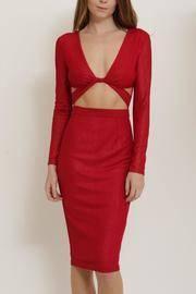  Metallic Cut Out Dress