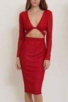  Metallic Cut Out Dress