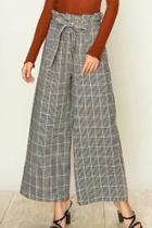  Houndstooth Paperbag Pants