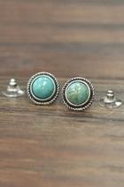  Natural Turquoise Stud-earrings
