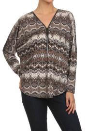  Diamond Zipper Top
