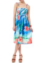  Hawaiian Watercolor Paradise Dress