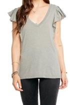  Flounce V Neck