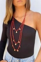  Layered Red Necklace