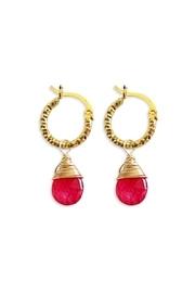  Red-agate Textured Hoops