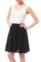  Textured Skater Dress