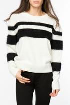  Fur Striped Sweater