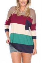  Striped Pocket Top