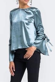  Satin Peplum Top