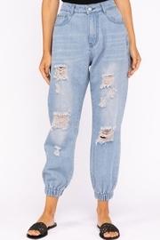 High-rise Denim Jogger