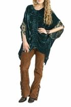  Velvet Rouched Tunic Top