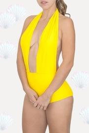  Yellow One-piece Swimsuit