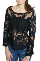 Black Lace Top